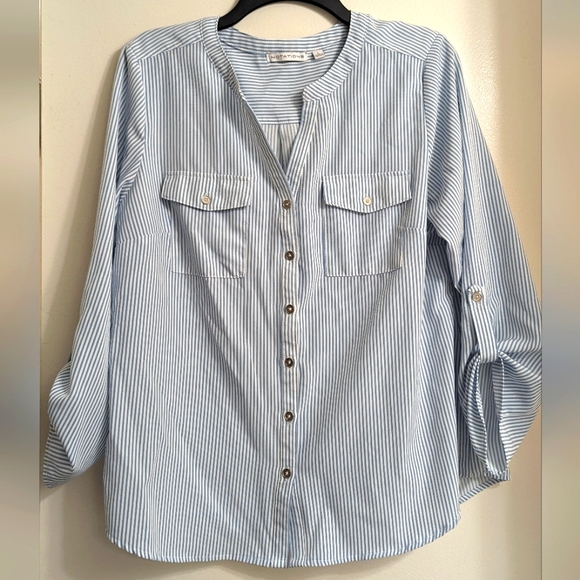 Notations Button-up Top (L) - Picture 1 of 5